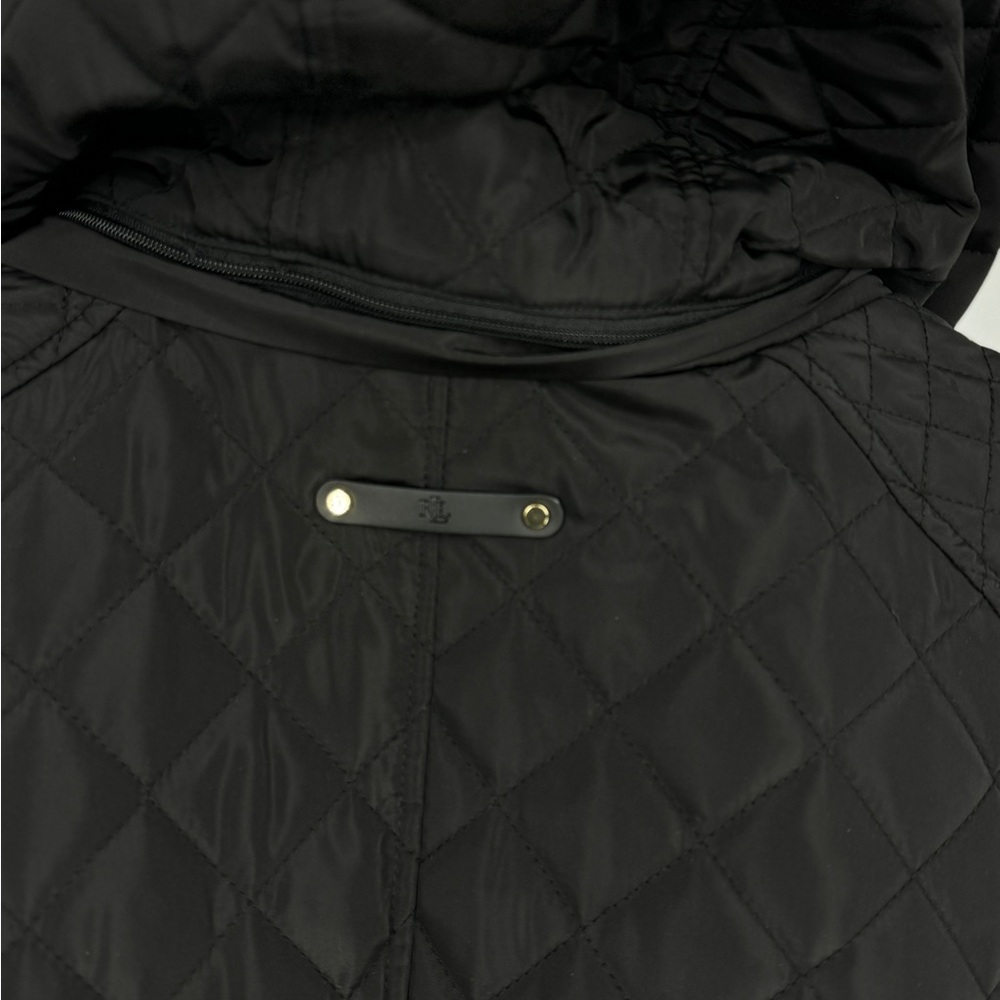 Ralph Lauren black quilted mid length winter jacket - Picture 4 of 13